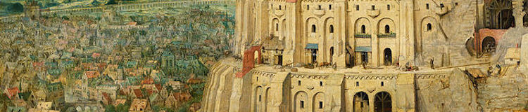 a cropped section of Pieter Bruegel the Elder's Tower of Babel